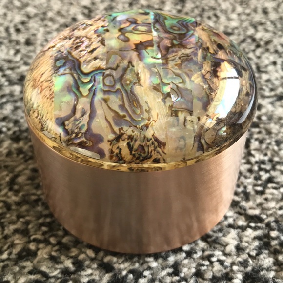 Kendra Scott Other - Kendra Scott Mini Rose Gold Dome Box Abalone Shell